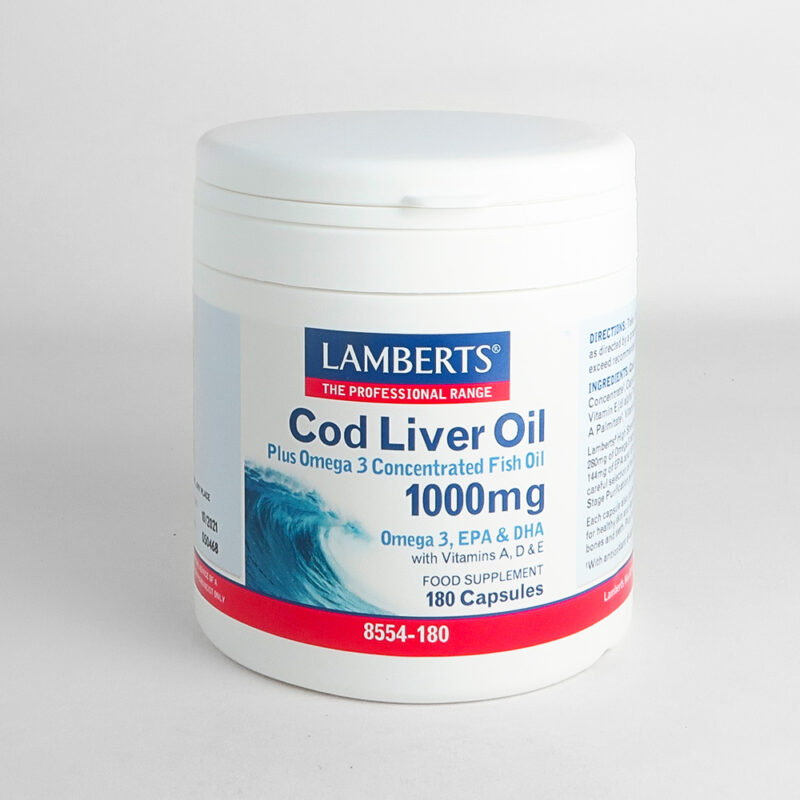 Lamberts Cod Liver Oil 1000mg, 180 Caps